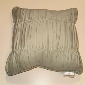 Wendy Bellissimo Green/ Sage Square Throw Pillow/ Cushion Size 16"x15" Pre-Owned